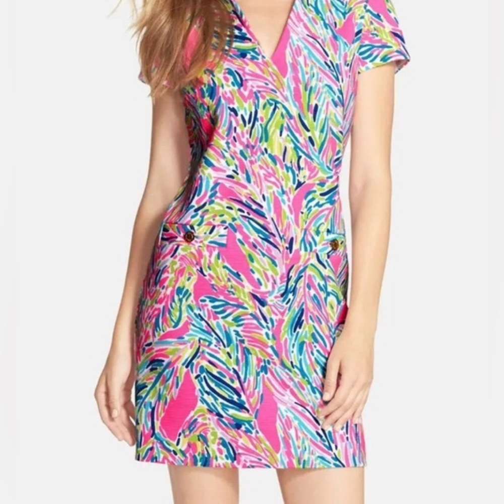 Lilly Pulitzer Pink and Blue Mini Dress